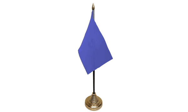 Plain Blue Table Flags